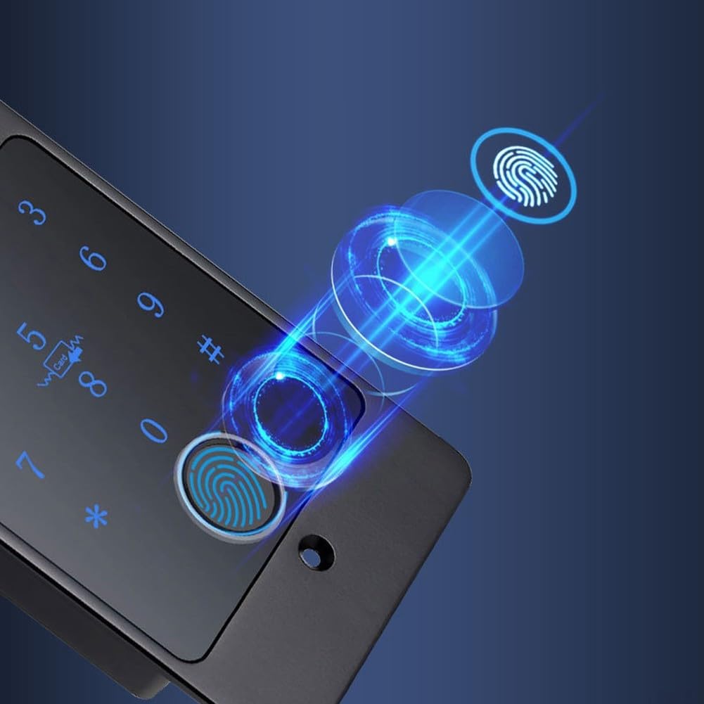 Cerradura de puerta WiFi con huella dactilar, IP66, resistente al agua, con aplicación de control remoto para acceso por contraseña para tuya, Smart Home, seguridad para puertas exteriores, oficina