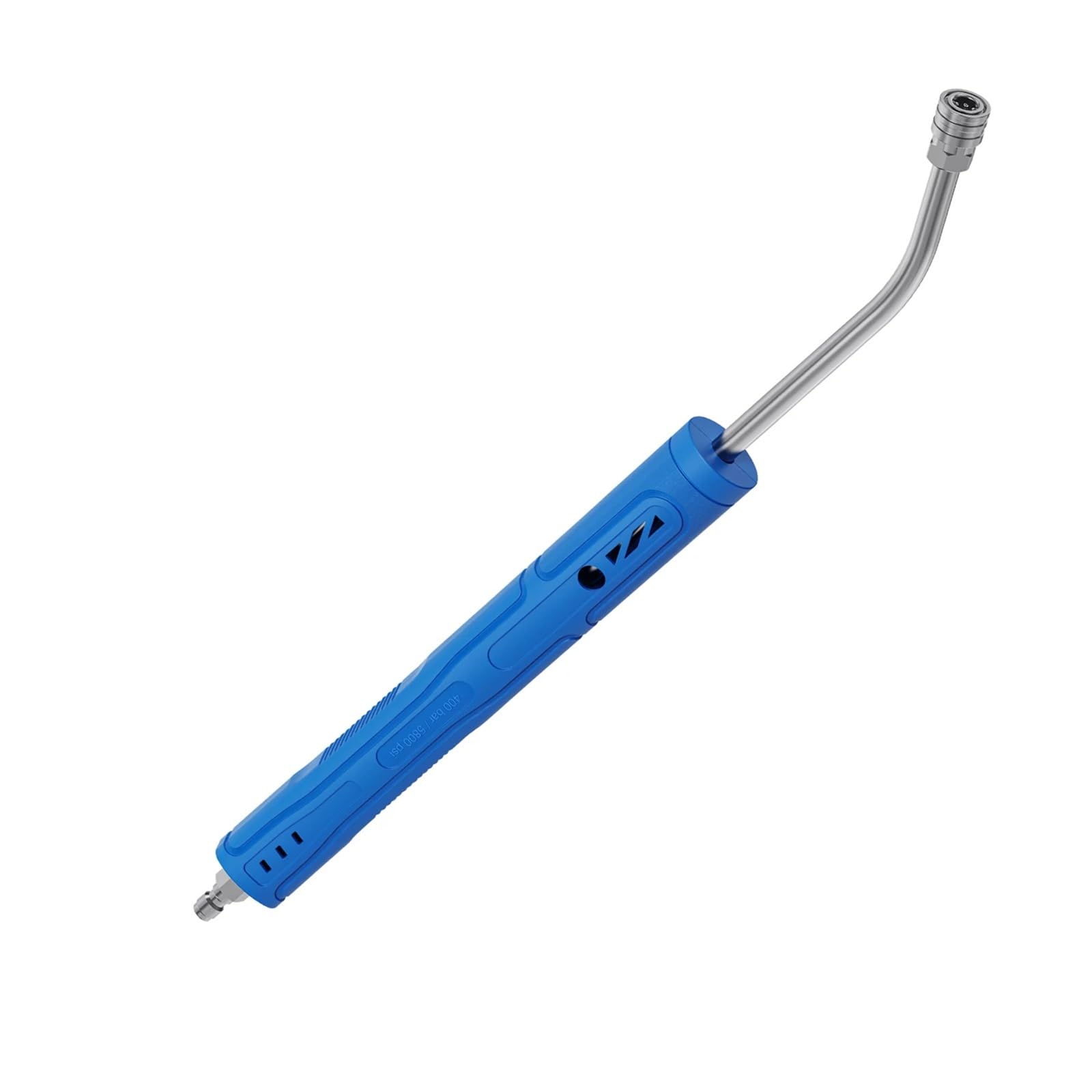 Varilla de Extensión para Hidrolimpiadora Varilla de extensión Acero Inoxidable, Varilla Recta, 1/4 Pulgada, 30 Grados, Agarre ergonómico for Lavadora(Bending Rod-Blue)