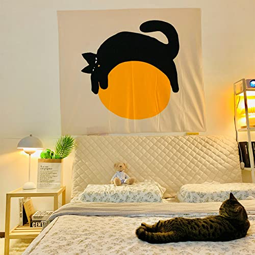 Tapisserie de tarot chat bohème pour transformer un mur blanc de chambre