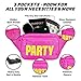 SoJourner Pink Party Fanny Pack - Neon Packs for men, women | Cute Waist Bag Fashion Belt Bags rave festival