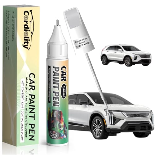 Image of Crystal White Tricoat(G1W /WA140X) Touch Up Paint Pen for Cadillac,Car Paint Scratch Repair Pen Quick and Easy Fix Auto Paint Scratch