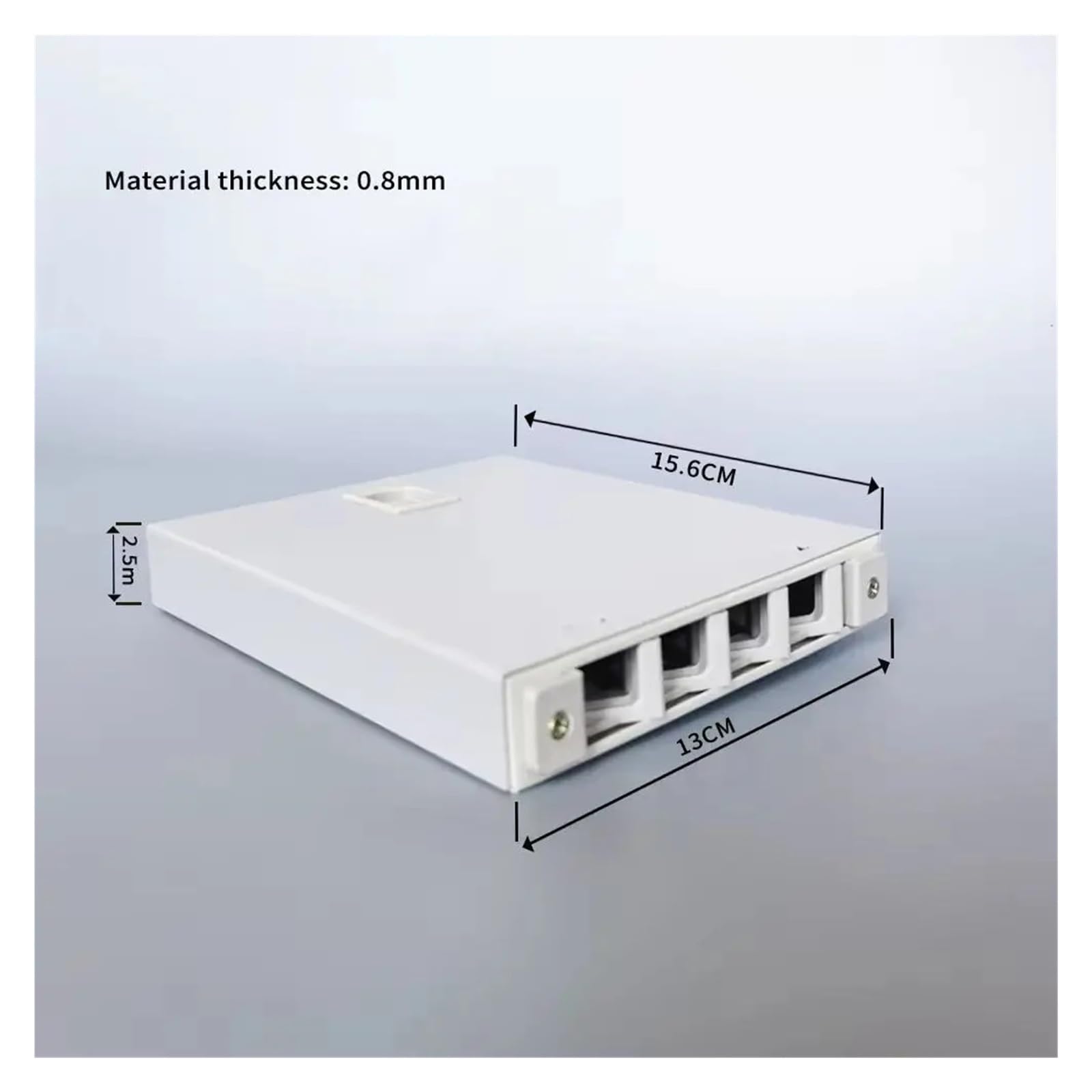Caja de terminales fibra óptica FTTH 4 puertos | Adaptador SC LC(Flange and pigtail)