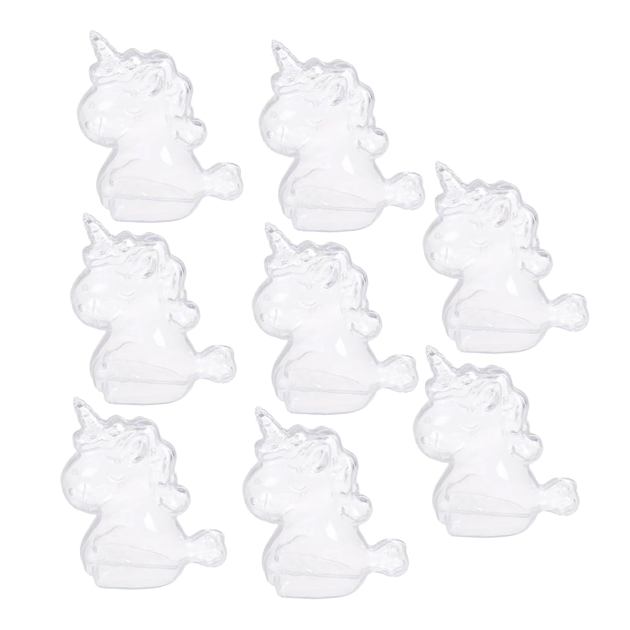 FOMIYES Wedding Candy Boxes 8pcs Unicorn Shape Plastic Storage Boxes Party Favor Boxes