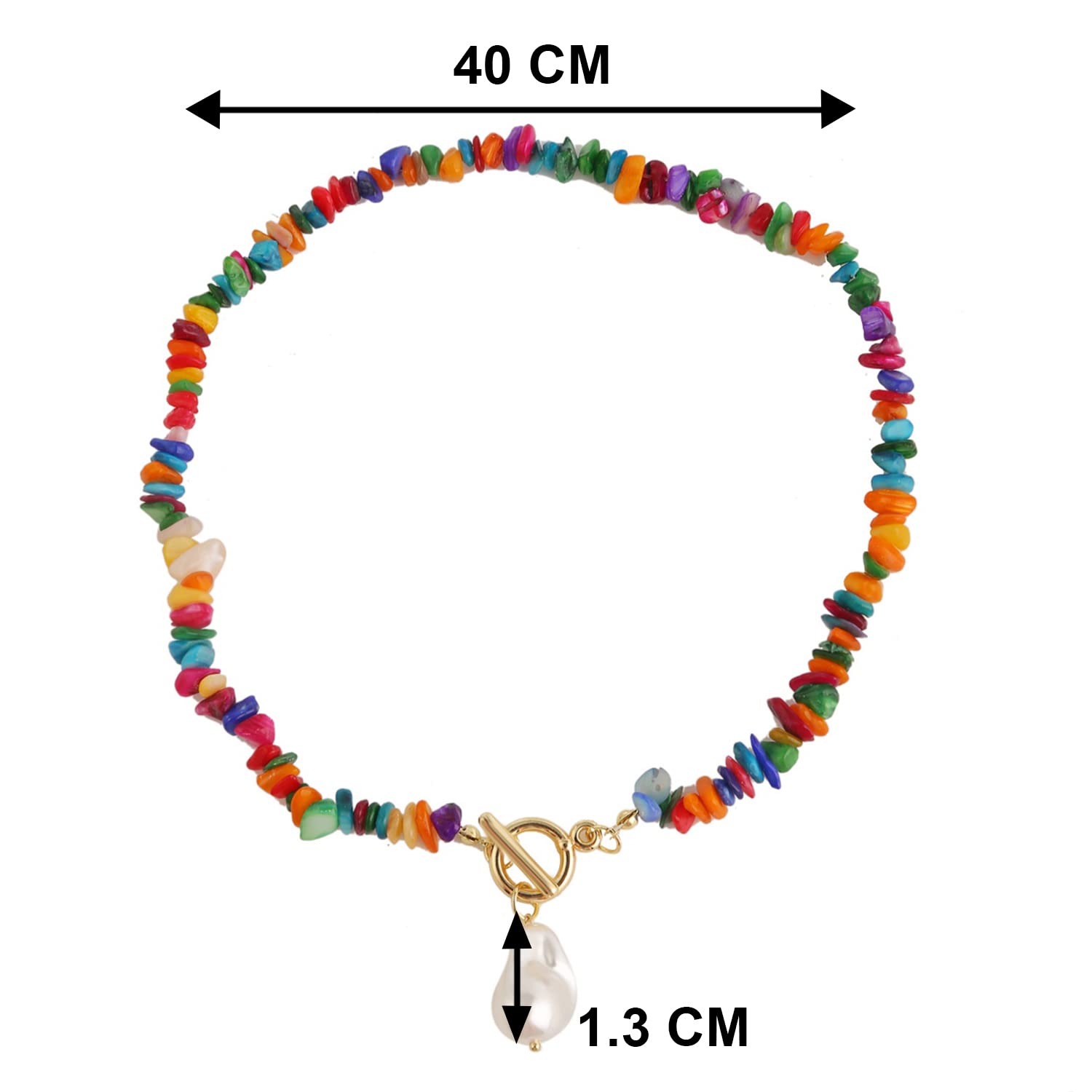 Stylish Multicolor Plated Beads Studded Necklace for Women