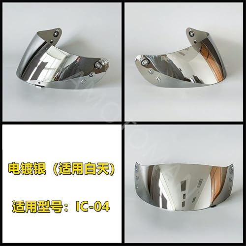 Miniatura 2 de IC-04 - Protectores de casco para ICON Airframe Pro, Airmada, Airform Cascos Visera Uv Cut accesorios para casco de parabrisas (plateado)