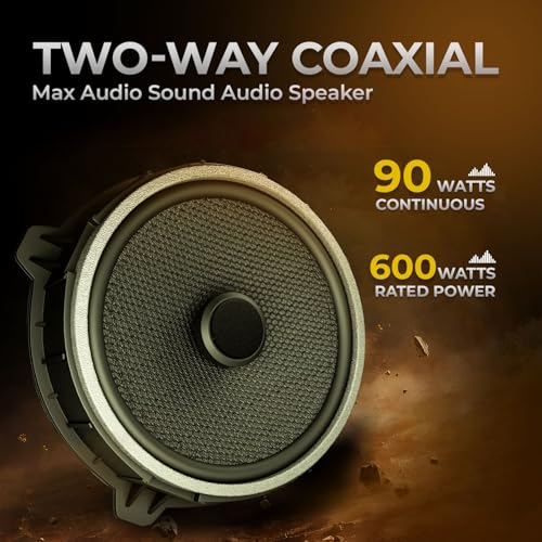 Image of DBASE Premium DBSP6685 6.5Inch Two-Way Coaxial Car Speakers | High Bass, Crystal Clear Sound | PP Injection Cone, Treated Rubber Surround | Easy Plug & Play Installation