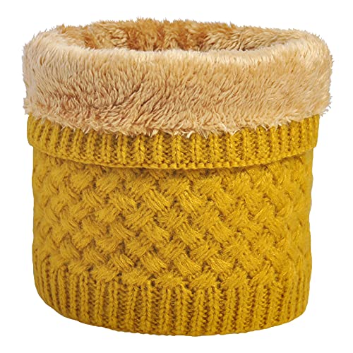 LO SHOKIM Neck Warmer Men Fleece Neck Gaiter Women Scarf Winter Double-layer Thick Circle Loop Infinity Scarf Warm Windproof