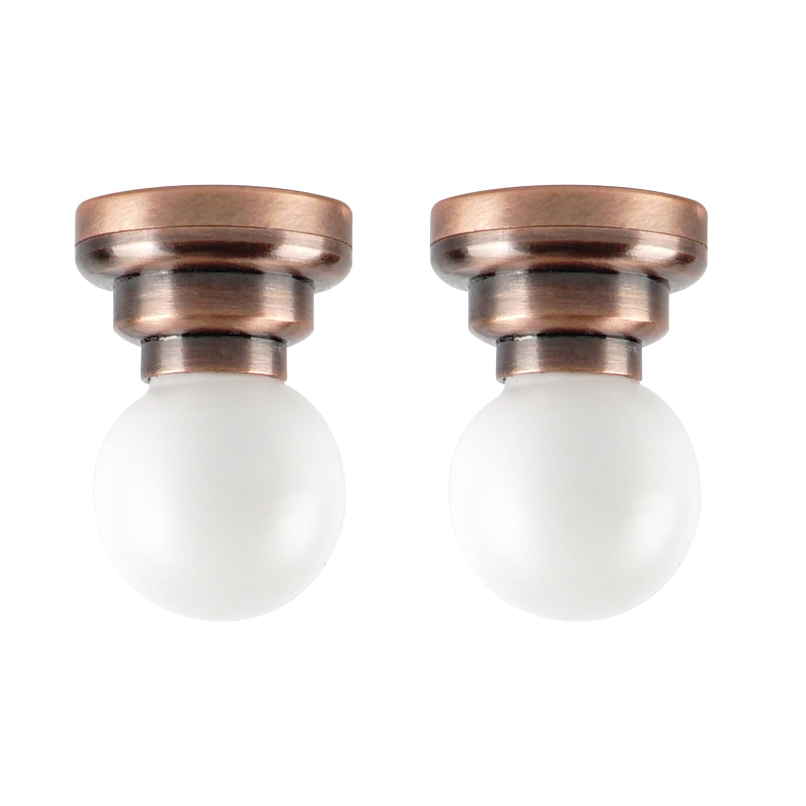 Waldosia 1:12 Scale Dollhouse Miniature LED Ceiling Light Set (Copper)