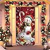 Decoración de puerta delantera de Navidad y Halloween 2025, 6.6 x 3 pies, cubierta de tela elástica de Navidad y Halloween, decoración de vacaciones para el hogar, decoración interior y exterior