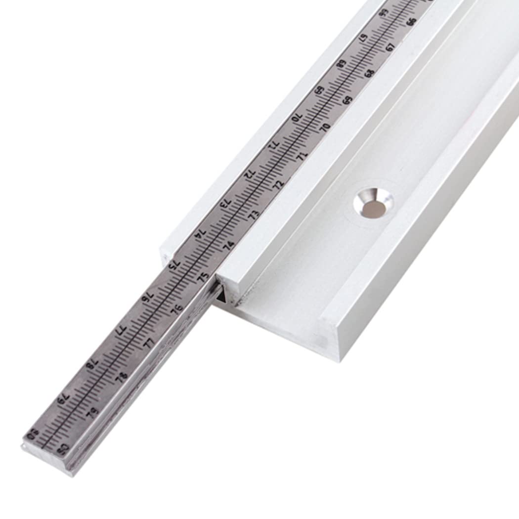 T-Tracks z ruchomą/stałą skalą, ze stopu aluminium, nawiercone otwory montażowe do piły stołowej, narzędzia do obróbki drewna, DIY, prezent dla stolarza, 122 cm