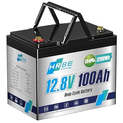 12V 100Ah LiFePO4 Battery, Group 24 Lithium Batteries with 100A BMS, UP to 5000+ Deep Cycles Lithium Iron Phosphate Battery, Perfect for RV, Marine, Solar, Boats