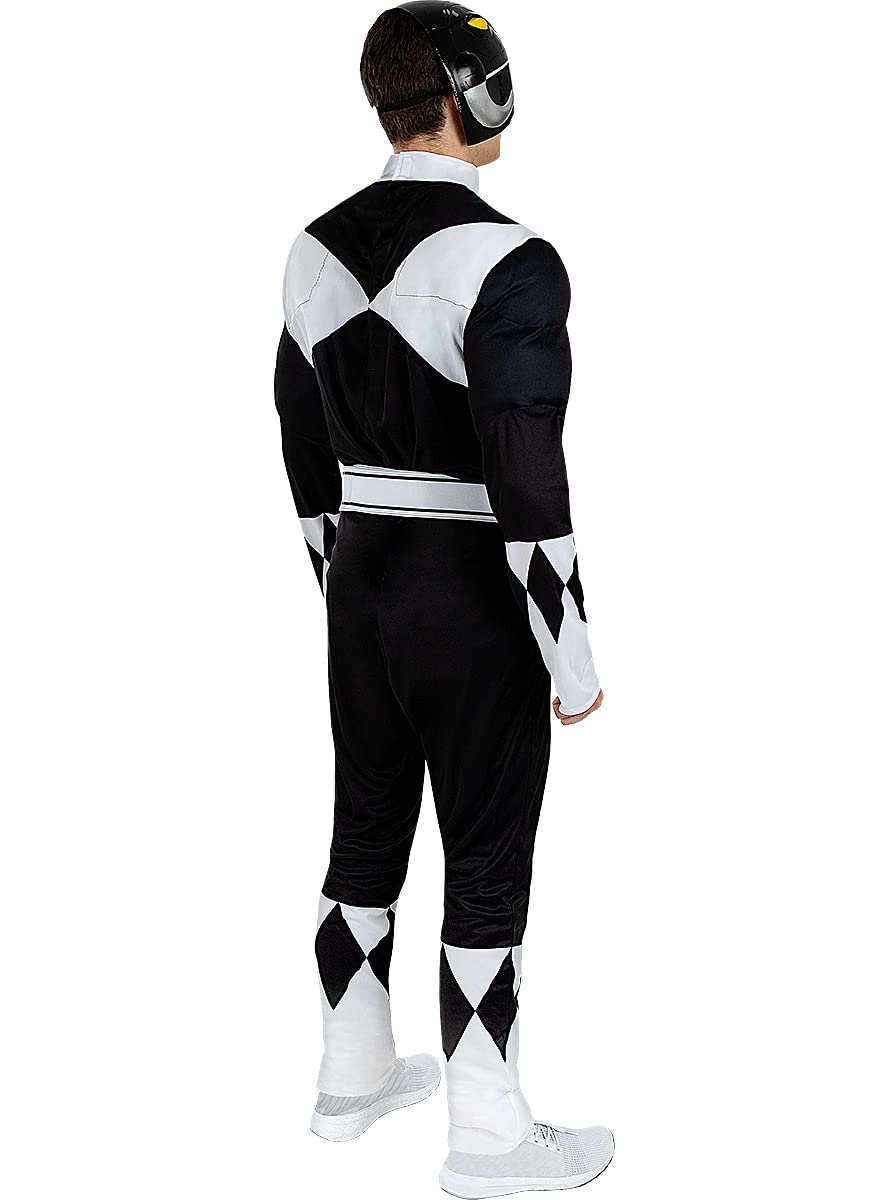 Funidelia Disfraz Power Ranger Negro para Hombre, Licencia Oficial, Talla L Películas & Series, Superhéroes - Traje para Adultos para Fiestas, Carnaval y Halloween
