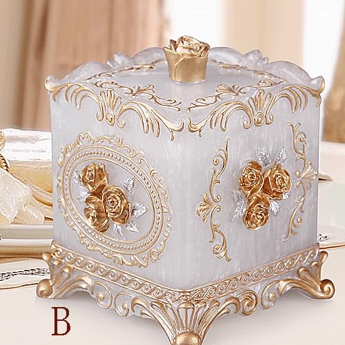 デコパージュꔛ‬ꕤ 綿棒収納ケース♡薔薇♡小物入れ♡インテリア雑貨 Amazon.co.jp: 綿棒ケース 小物入れ ふた付き コットンケース ローズ