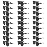 LEFIMOT 30 pares de lentes de sol de corazón para mujer, sin montura en forma de corazón, anteojos de sol coloridas para despedida de soltera...