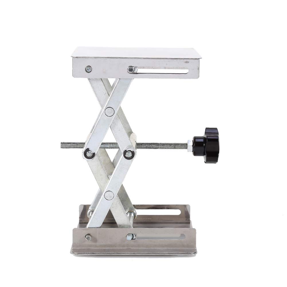 Sollevatore laboratorio manuale 100X100mm, piattaforma di sollevamento laboratorio in acciaio inossidabile Stand Rack Scissor Lab-Lift Lifter