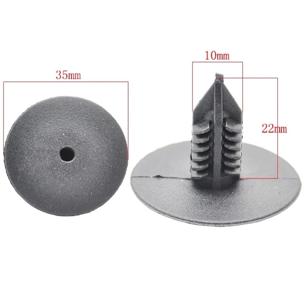 10/20/30/40/50Pcs 10mm Car Fasteners Fender Bumper Push Pin Clips Hole Plastic Rivets Fit For Toyota VW Renault Auto Fastener(10pcs)