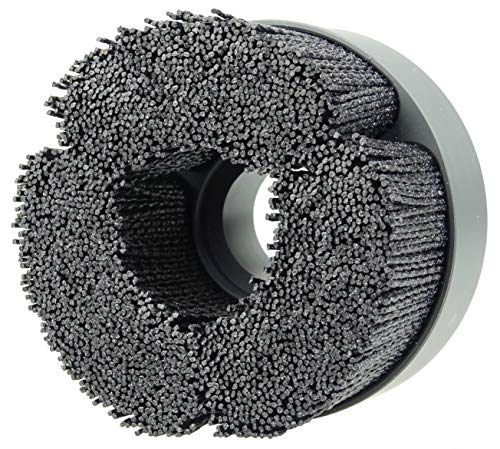 Image of Weiler 86114 4 inch Burr-Rx Maximum Density Shell-Mill Holder Disc Brush, .055 /80CG Crimped Fill, Made in The USA