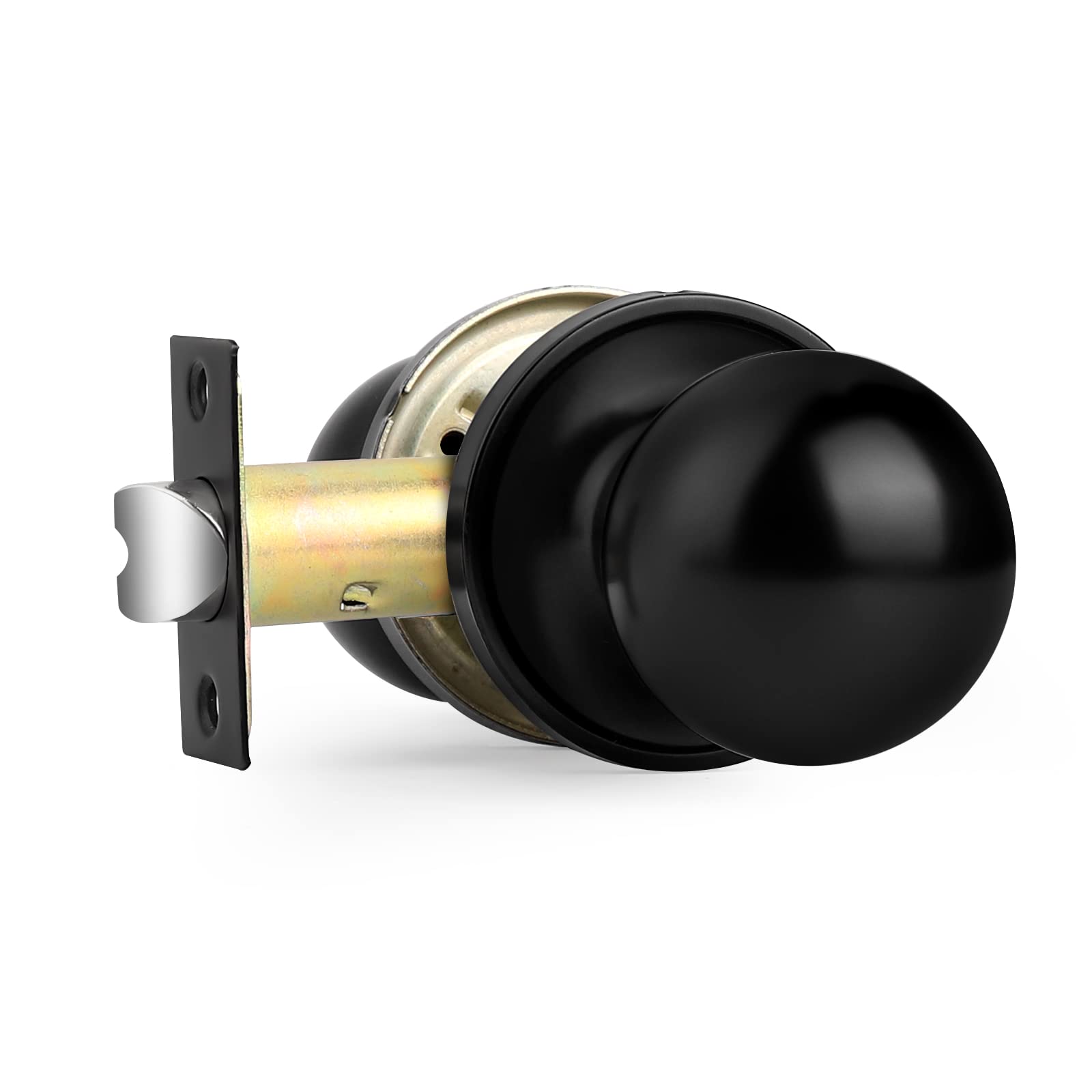 Brushed Nickel Door Knobs - Keyless Passage Locks -29