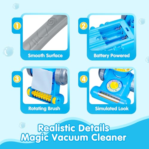 Image of FS Kids Vacuum Toys with Lights & Sounds, Toddler Vacuum with Ball-Popping Action, Pretend Play Vacuum for Toddlers 18 Months and Up, Toy Vacuum Cleaner for Toddlers 3-5 Boys Girls Gift