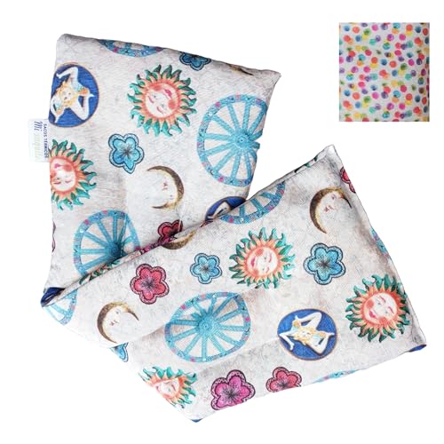 Saco de Semillas para Microondas 45x14 cm –Saquito Térmico Cervical con Lavanda– Bolsa Térmica de Calor y Frío – Saco Térmico para Cuello/Espalda -Almohadilla Térmica Alivio Dolor Menstrual