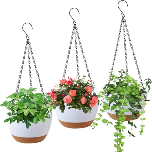 LOMUG Blumenampel Hängend für Außen Innen, Blumentopf Hängetopf...