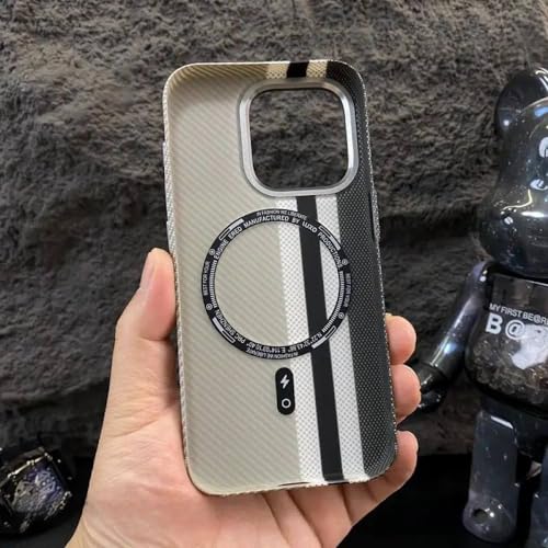 Coque iPhone 15 Pro Max antichoc en polycarbonate rigide gris sans fil - 6