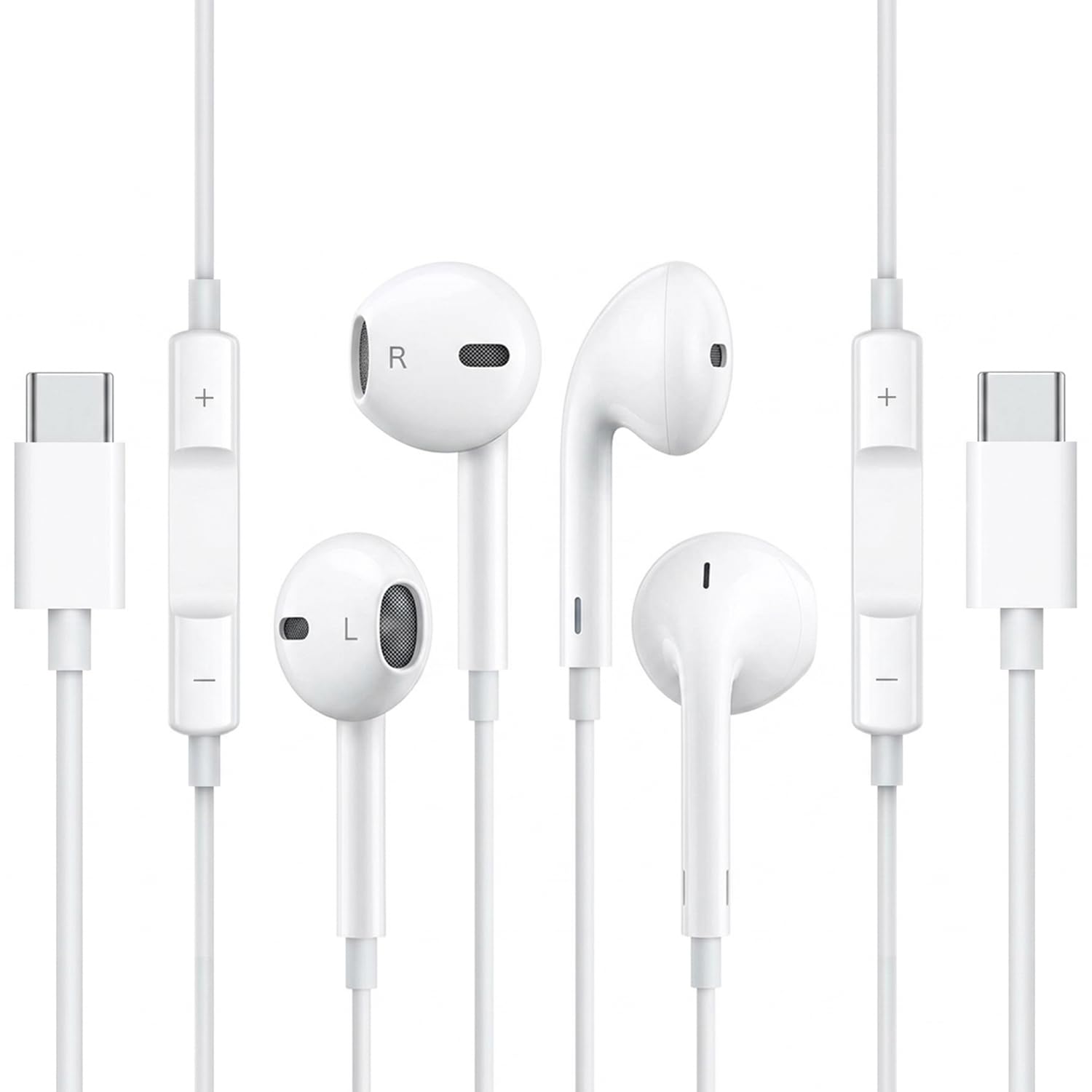 ZORBES® 2 Pack Type C Wired Earphones, USB C Headphones in Ear Earphones with DAC Chip Microphone Volume Control for Smartphones Tablets Travel and Daily Use-picture-34