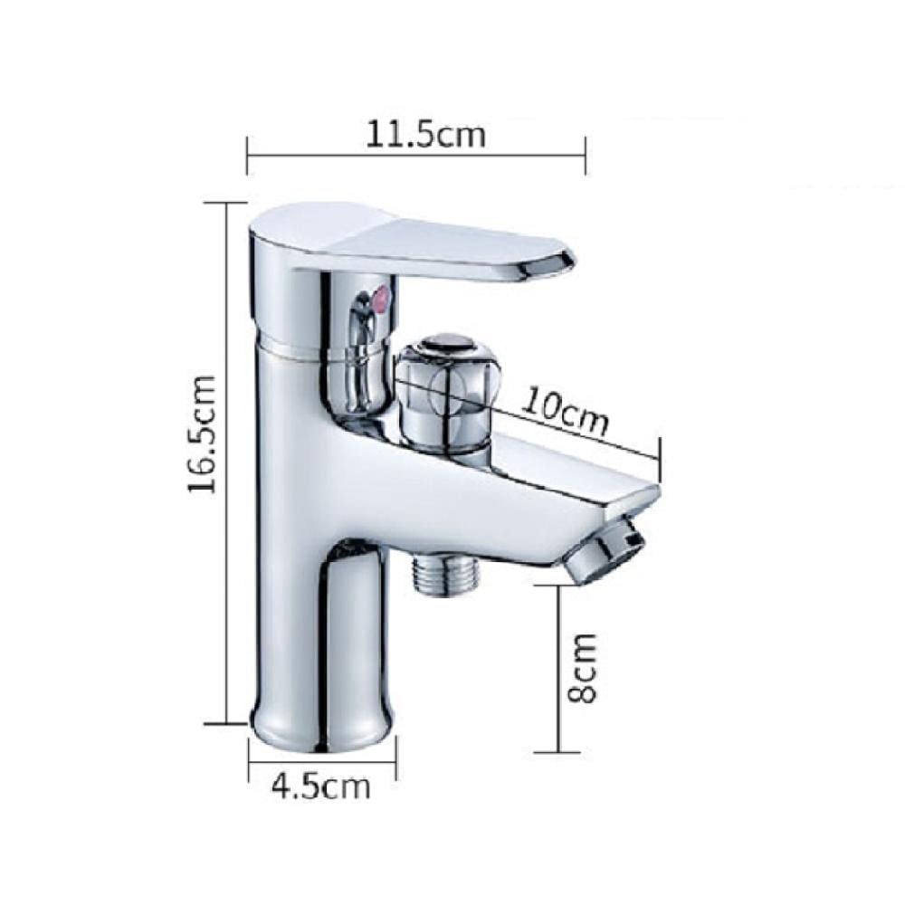 Robinet De Salle De Bain Brosse Salle De Bains Matériaux De Construction Quincaillerie Lavabo Monotrou Cuivre Bouton À Double Usage Douche Externe Robinet Lavabo Chaud Et Froid Noir