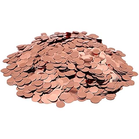 VCOSTORE 5000 pieces Tissue Paper Confetti Circles - Round Paper Confetti Dots - Large Table Confetti for Birthday Wedding Party Decoration and Baby Shower decoration(Rose Gold) Cover