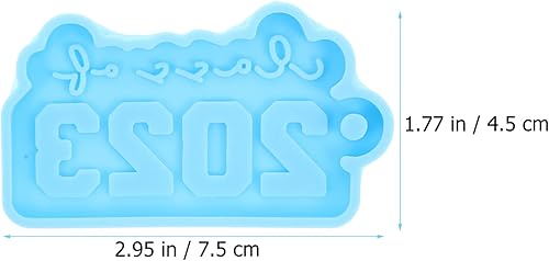 Miniatura 7 de ABOOFAN 4 piezas de llavero de graduación 2023 molde de silicona de resina clase de 2023 molde de llavero de número de molde de fundición epoxi para