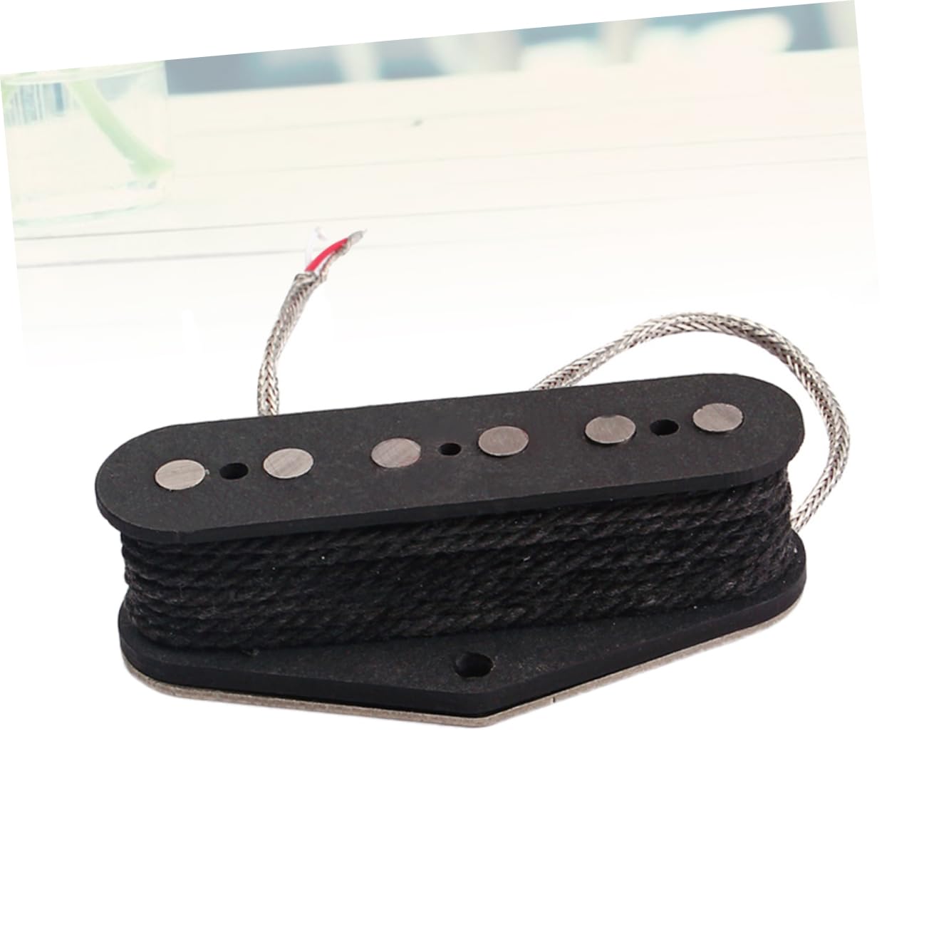 Pickup Ponte per Chitarra Elettrica Nero Gma02 Alnico 5 | 5 Magneti, Coperture per Pickup al Manico Incluse, Stile Vintage, per Basso e Strumenti Elettrici