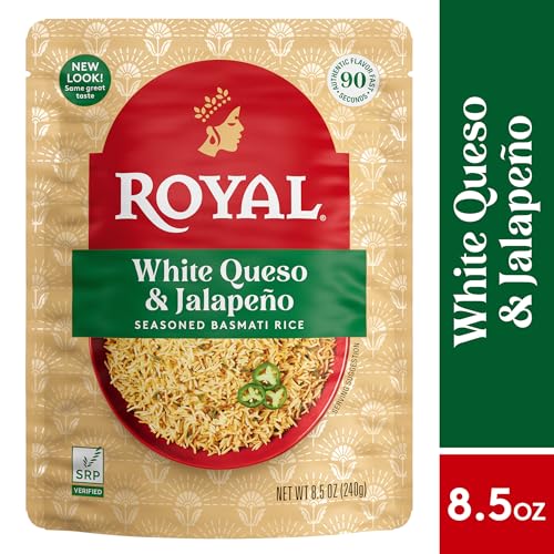 Image of Royal White Queso & Jalapeno Seasoned Basmati White Rice - (6 Pack) 8.5 oz