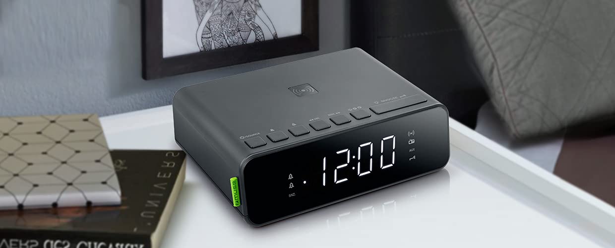 Muse M-175WI - Radio Despertador Alarma Dual, Negro