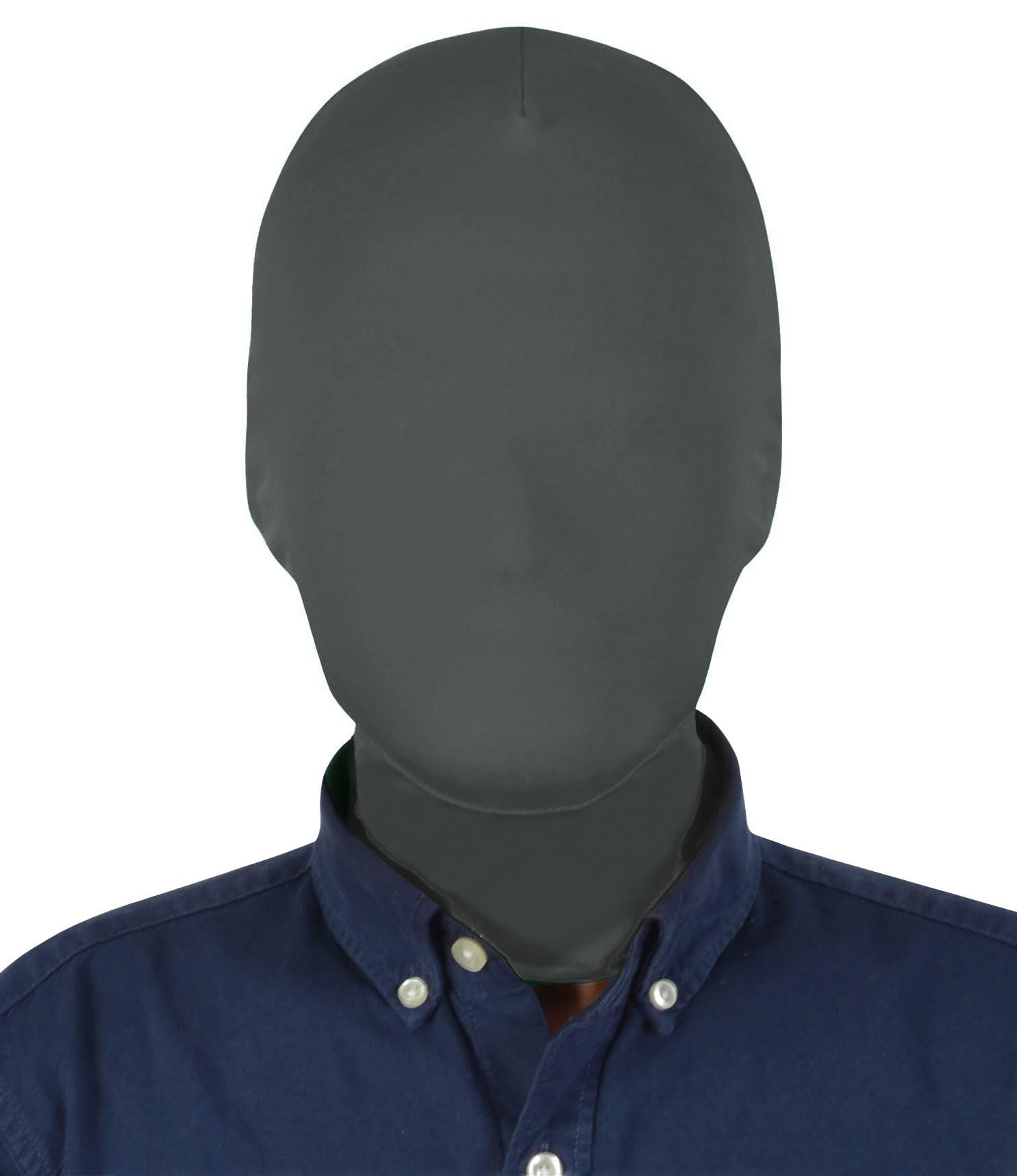 Aniler Unisex Full Face Cover Halloween Costume Cosplay Zentai Hood Mask (One Size, Dark Gray) — image 1