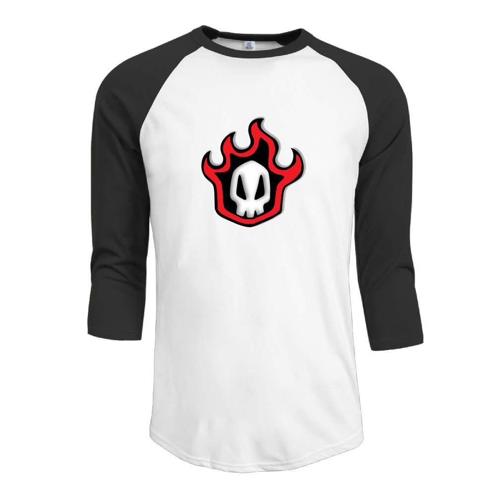 Bleach Skull Logo Raglan 3/4 Sleeve Man Raglan Sleeve Casual Cute