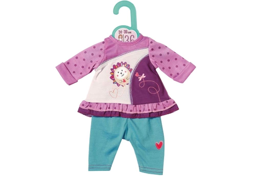 Zapf Creation Dolly Moda Summer Dress & Leggings 36cm - for Toddlers 3 Years & Up - Easy for Small Hands - Promotes Empathy & Social Skills - Includes 1 Dress & Leggings Multicoloured