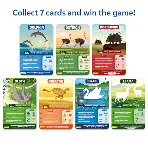 Image of Skillmatics Guess in 10 Animals Megapack, Perfect for Boys, Girls, Kids, Teens, Adults Who Love Animal Card Games, Trivia, Travel Games, Gifts for Ages 6, 7, 8, 9, 10, and Up