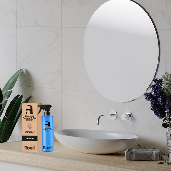 Image of Kitchen and Limescale Cleaner Combo Pack, Foaming Solution with Orange and Lemon Fragrance for Bathroom, Kitchen Fixtures, Stove, Tiles, 500ml x 2 Bottles