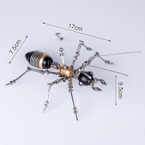Miniatura 3 de Rompecabezas de metal 3D, kit de modelo mecánico de insectos, hormigas y hormigas, rompecabezas de metal 3D, ensamblaje de bricolaje, rompecabezas