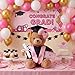 Arrowbash 5 Pcs Pink Graduation Plush Clothes Set for 8 Inches Stuffed Animals Include Graduation Cap, Gown, Shawl, Diploma, Congratulations Card Stuffed Animal Outfit for Grad Party Gift