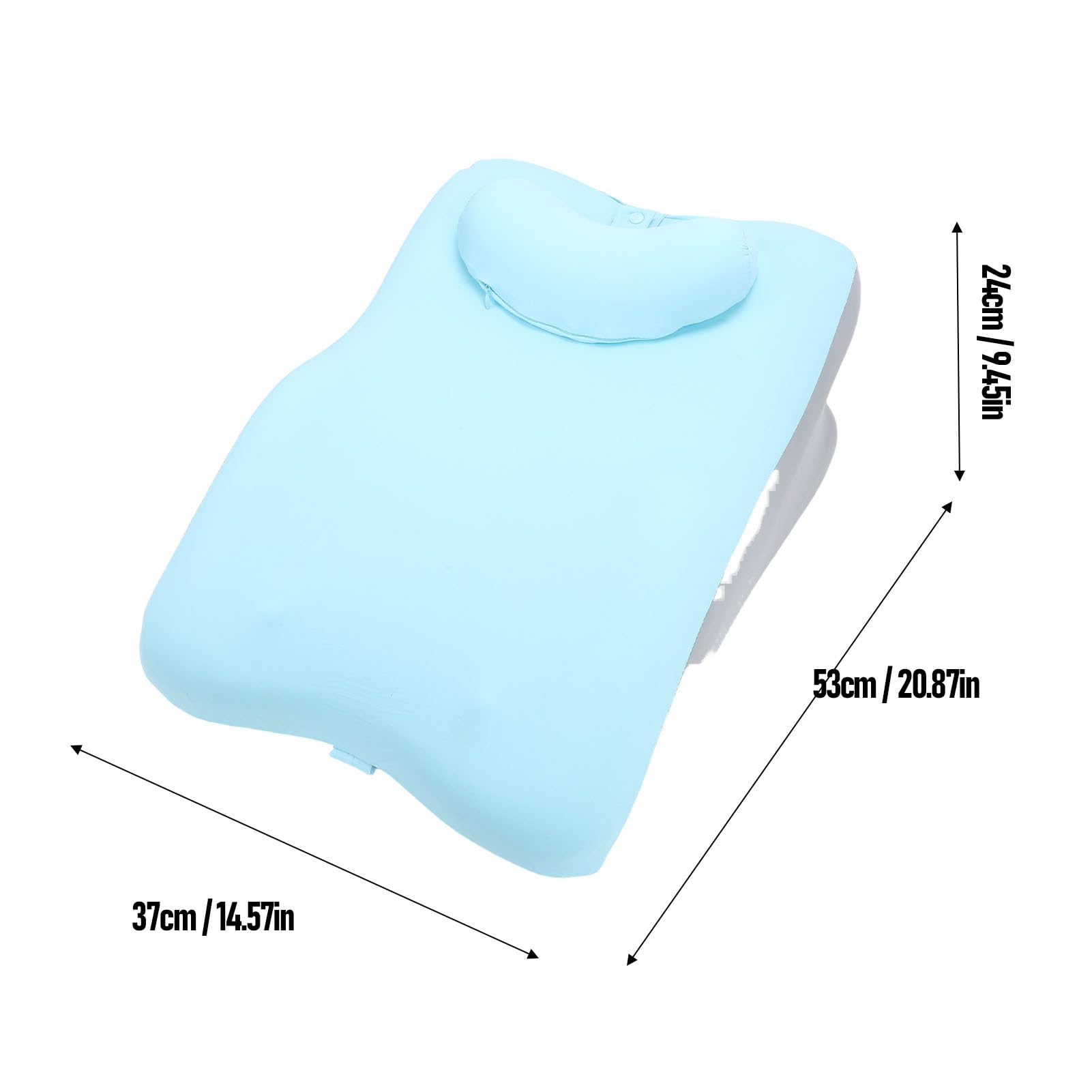 Cuscino di Supporto per la Schiena Design Curvo 3D, Supporto Mirato per L'allineamento della Colonna Vertebrale, Migliora il Comfort per L'uso Quotidiano, Cuscino di Grandi Dimensioni (blu