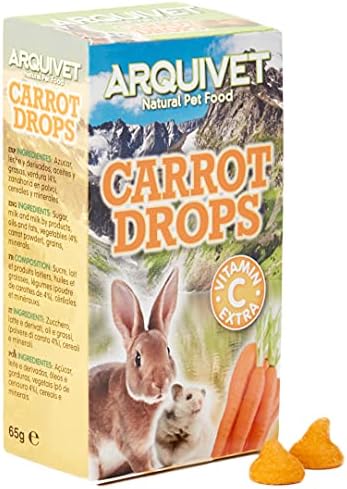 Arquivet Drops de Zanahoria - Snacks para roedores - 65 g