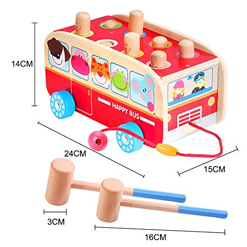 Vanplay Montessori Spielzeug Steuerrad Kinder Lenkrad Busy Board Holzspielzeug Activity Board Motorikspielzeug… – Bild 7