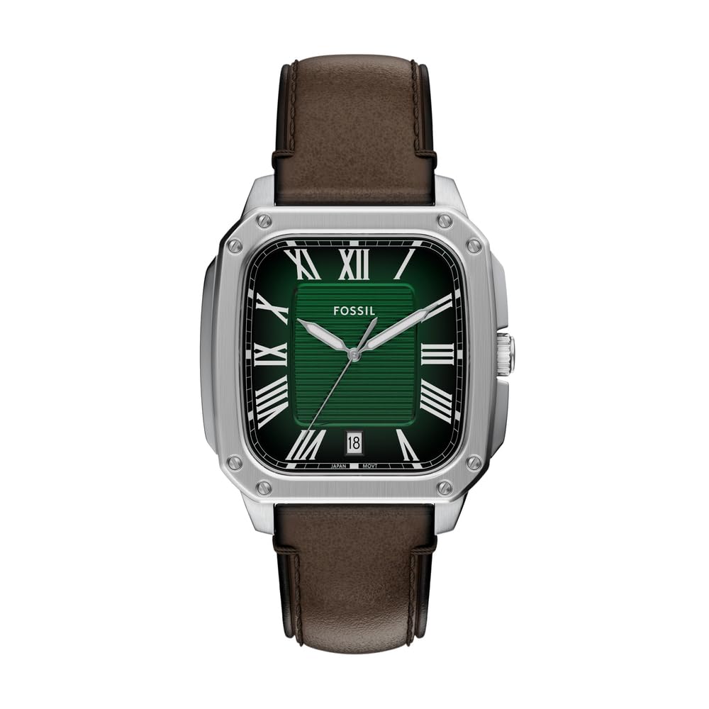Fossil Crosby Herren 42MM Silberfarbene Edelstahluhr, FS6150