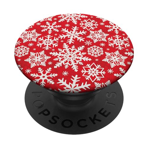Christmas Pop Socket Snowflake PopSocket for Phone Christmas PopSockets Swappable PopGrip, Black