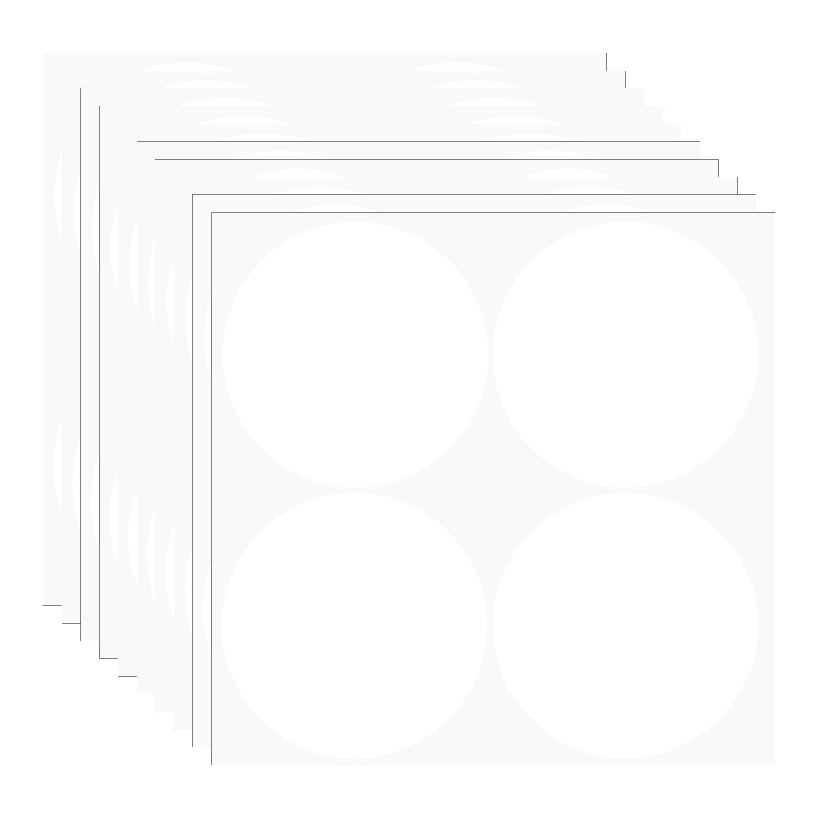 PATIKIL Round Colored Stickers 4"