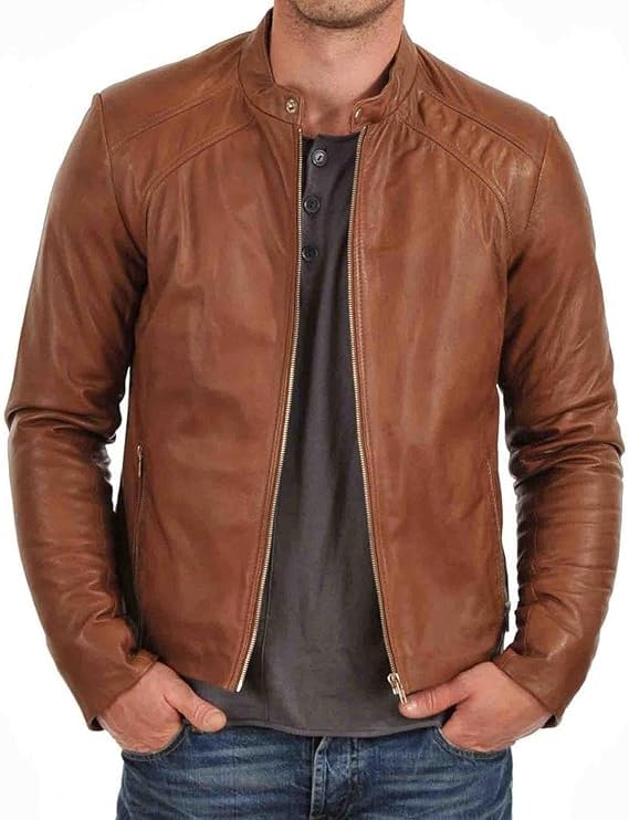 ORVIX Men Leather Jacket Coat Motorcycle Biker Slim Fit Outwear Jackets Leather Jacket-picture-46