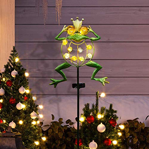 Flameer Luzes Solares do jardim Ao Ar Livre Decorativa Sapo Solar Luzes LED com Participação de Ferr
