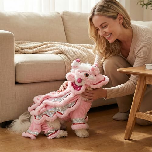 Disfraz para perro danza del león Año Nuevo Chino miniatura 4