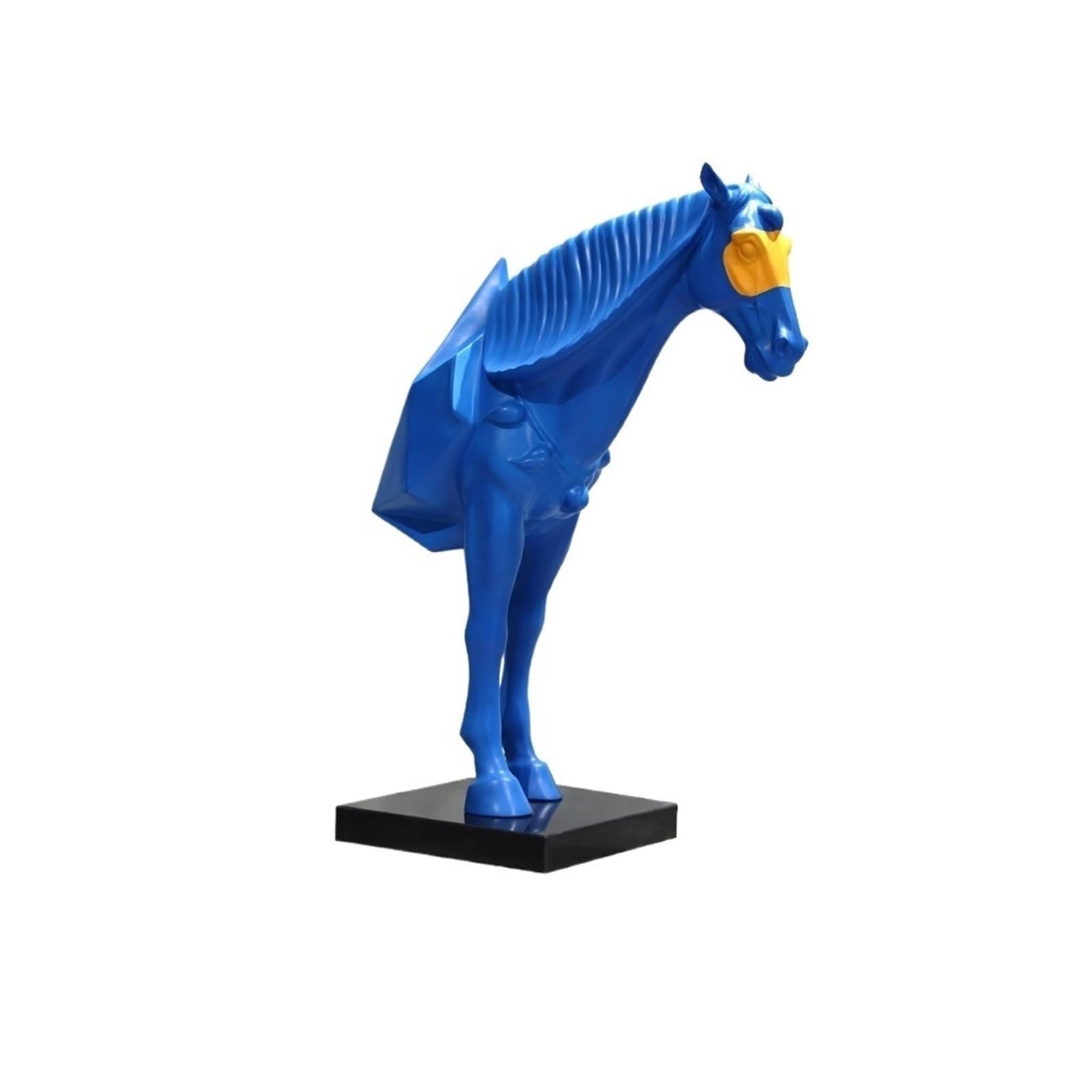 AILIUXIAOYAN Home Hecor Modern Abstract Horse Figurine Creative Living Room Decoration Large Sculpture(Blue)